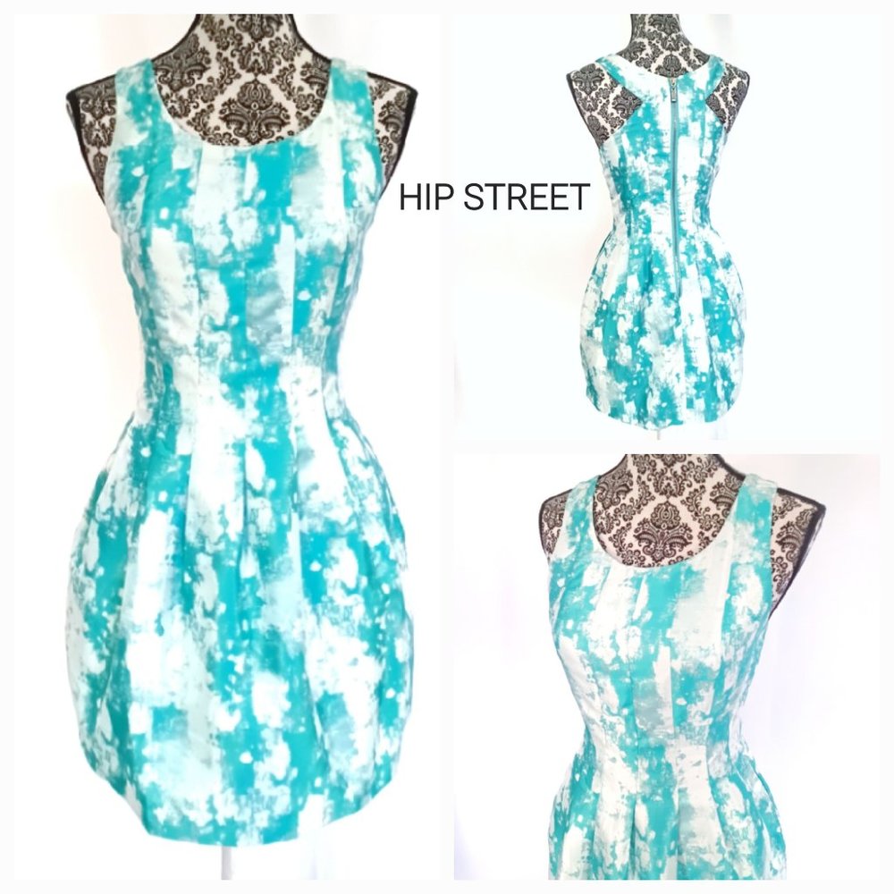 DINA BE Sleeveless Pouf Skirt Day Party Dress S  NWOT